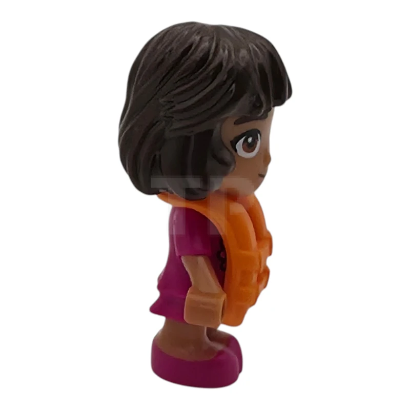 LEGO&reg; frnd0884 Friends Alba – Micro-Puppe, magentafarbenes Kleid, orangefarbene Schwimmweste