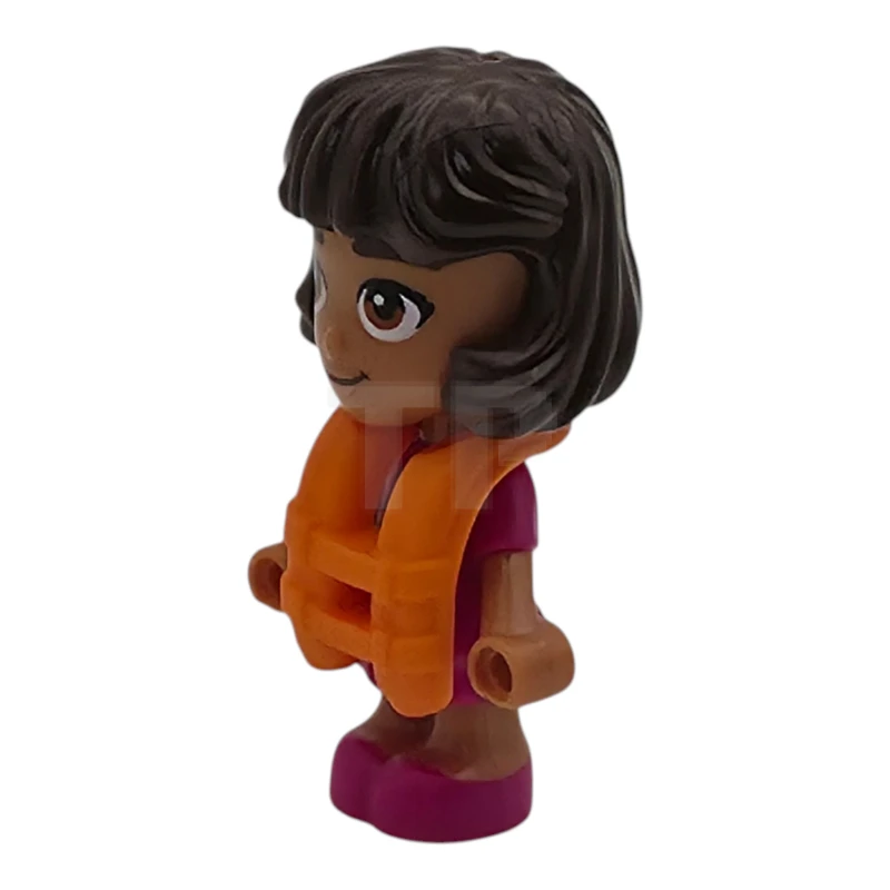 LEGO&reg; frnd0884 Friends Alba – Micro-Puppe, magentafarbenes Kleid, orangefarbene Schwimmweste