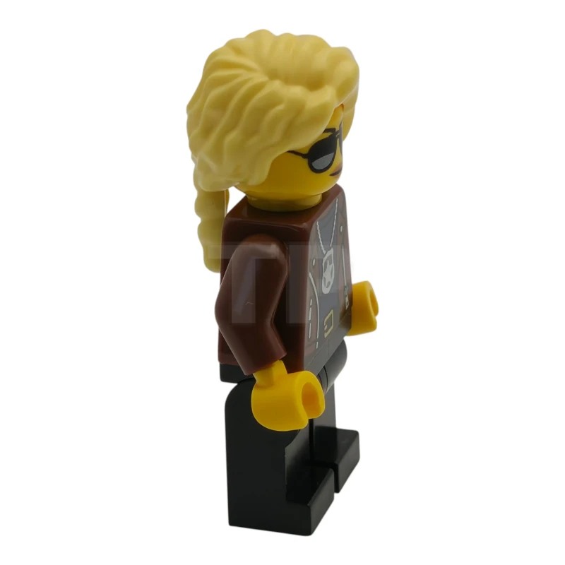 LEGO&reg; cty1988 Police - City Detective Female, Reddish Brown Jacket, Black Legs, Bright Light Yellow Hair