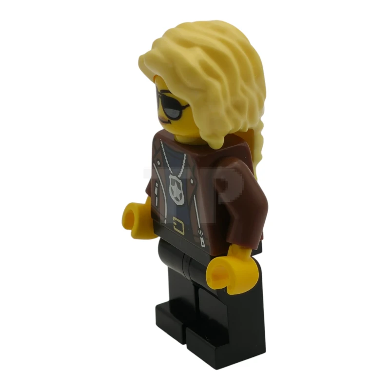 LEGO&reg; cty1988 Police - City Detective Female, Reddish Brown Jacket, Black Legs, Bright Light Yellow Hair