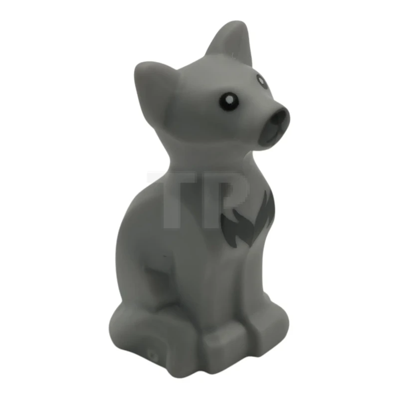 LEGO&reg;  - 8037pb01 - Gatto seduto con occhi neri, muso grigio-blu scuro e motivo del mantello
