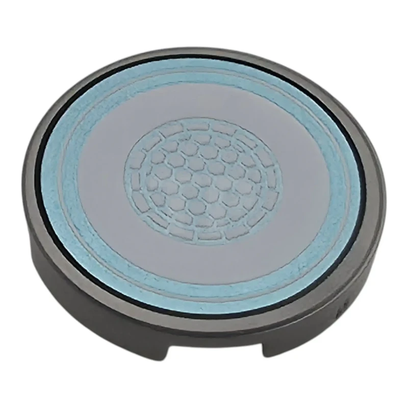 LEGO&reg; 6586344 - 14769pb815 - Tile, Round 2 x 2 with Bottom Stud Holder with White Arc Reactor Core with Metallic Light Blue Rings, Honeycomb Center, and Black Outer Ring Pattern
