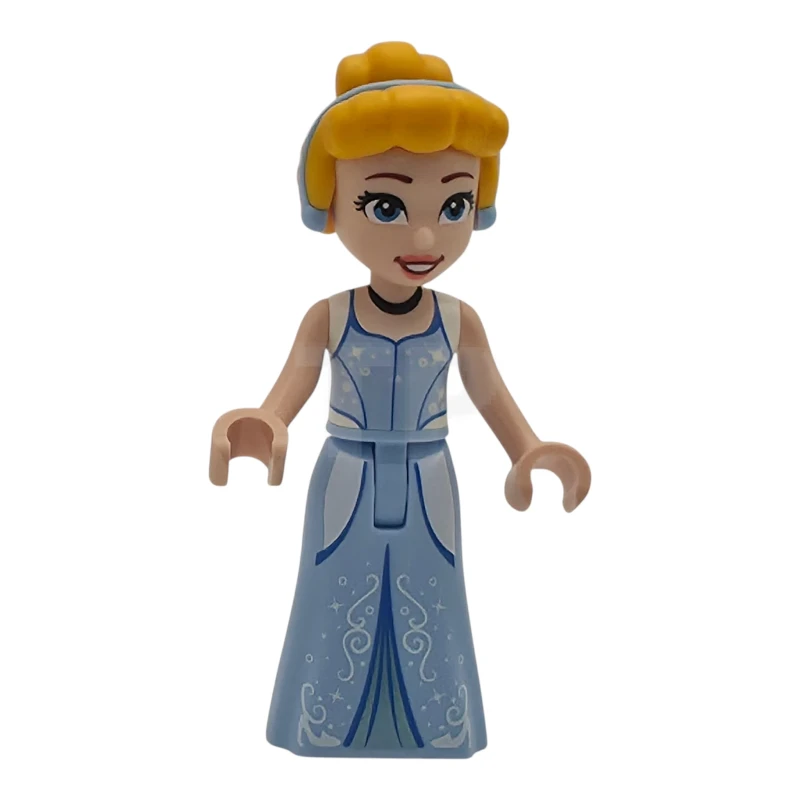 LEGO&reg; dp245 Cinderella - Bright Light Blue and Metallic Light Blue Dress, Bright Light Orange Hair, Reddish Brown Eyebrows