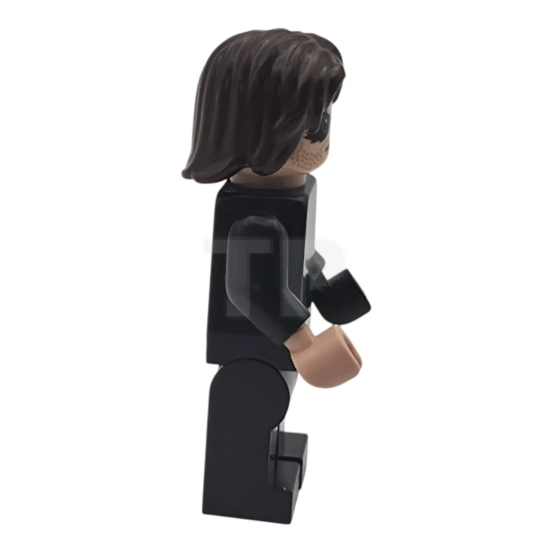 LEGO&reg; sh1132 Winter Soldier - Dark Brown Hair, Black and Light Nougat Hands