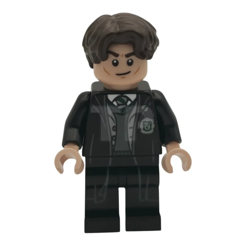 LEGO&reg; hp620 Tom Riddle: túnica de Slytherin abierta, chaleco gris azulado claro y jersey gris azulado oscuro