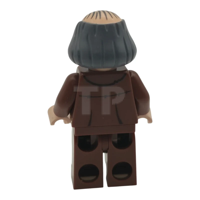 LEGO&reg; hp621 Argus Filch - Chauve sur le dessus de la tête, manteau marron roux, gilet beige foncé, chemise vert olive